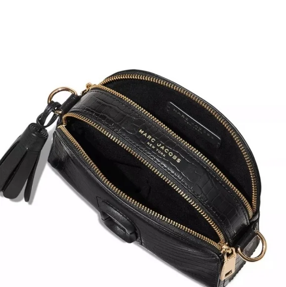 NWT Marc Jacobs Shutter Croc - Embossed Leather Crossbody Bag - Picture 5 of 8